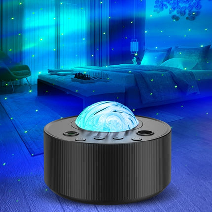 Stjerneprojektor med nordlys og musik