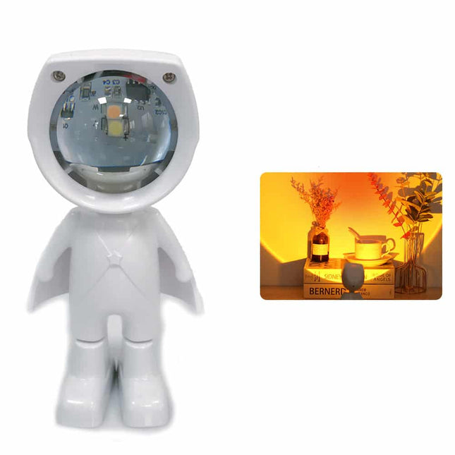 Astronaut solnedgangs projektor lampe til værelset