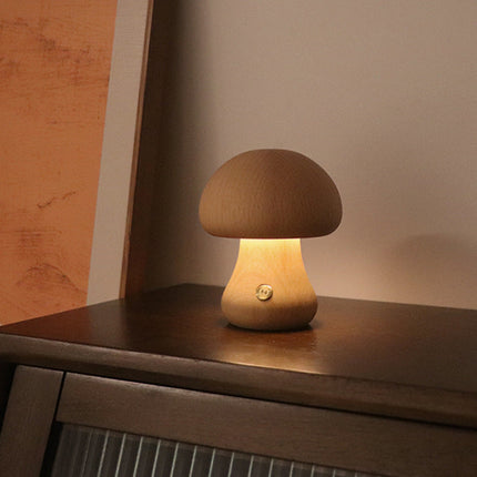 Dekorativ brun LED svampe natlampe