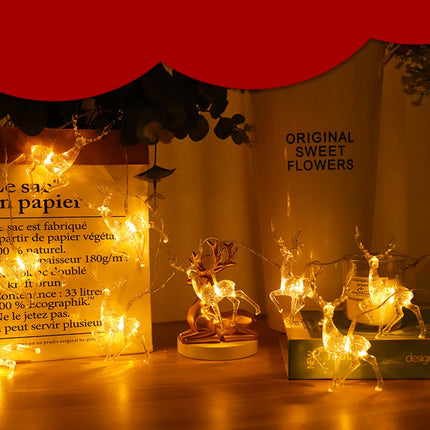 LED lyskæde med rensdyr figurer