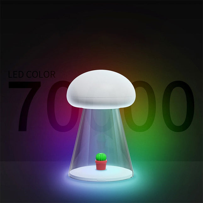 Svamp natlampe med musik og touch