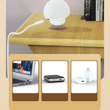 Svampe natlampe med 7 farver LED