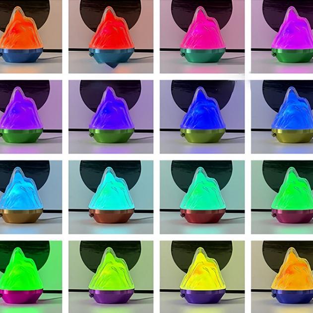 Bjerg natlampe med 16 forskellige farver