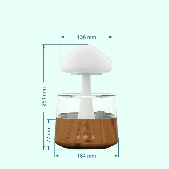 Svampe natlampe med luftfugter funktion