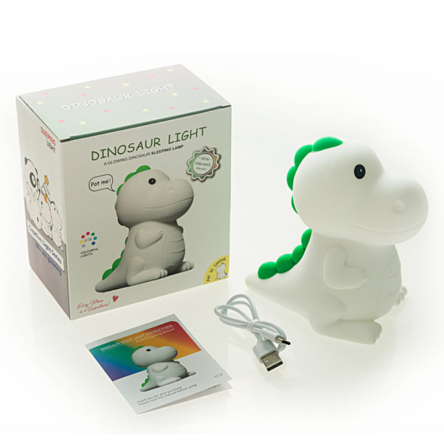 Dinosaur natlampe med touch og farveskift