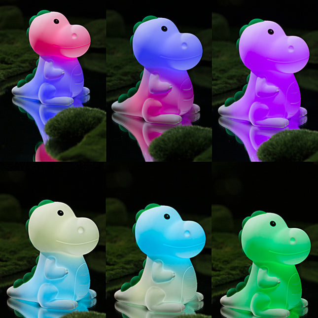 Dinosaur natlampe med touch og farveskift