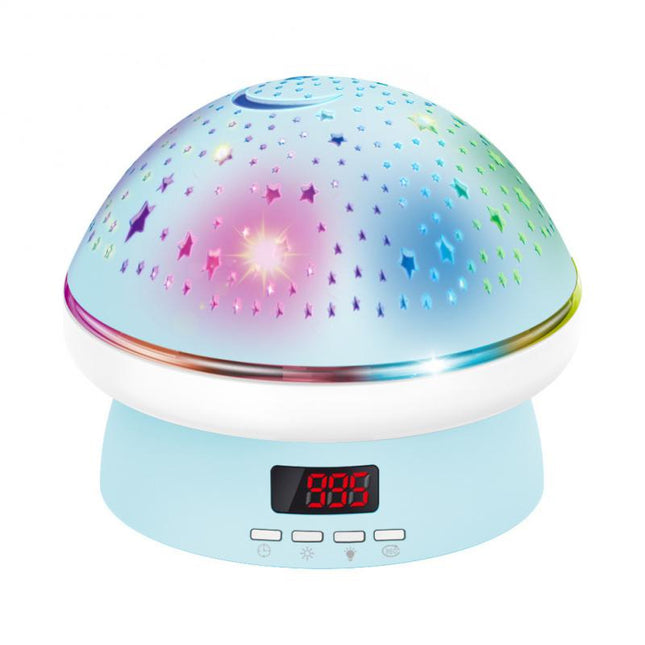 Svampe natlampe med stjernehimmel projektor