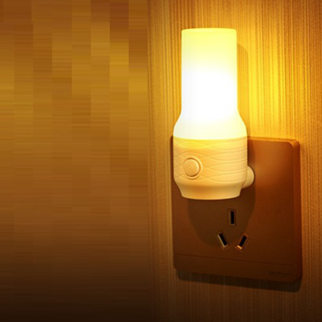 Bærbar lyserød LED vågelampe til stikkontakt