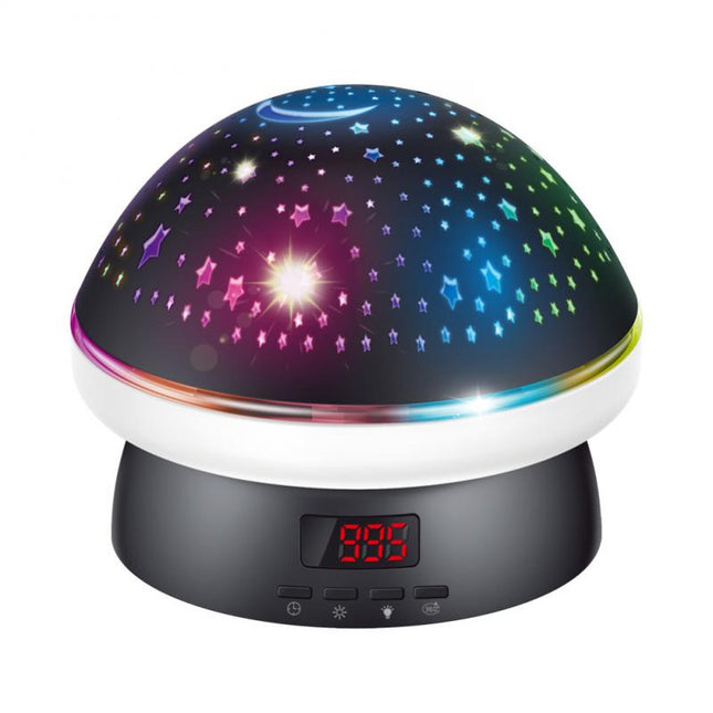 Svampe natlampe med stjernehimmel projektor
