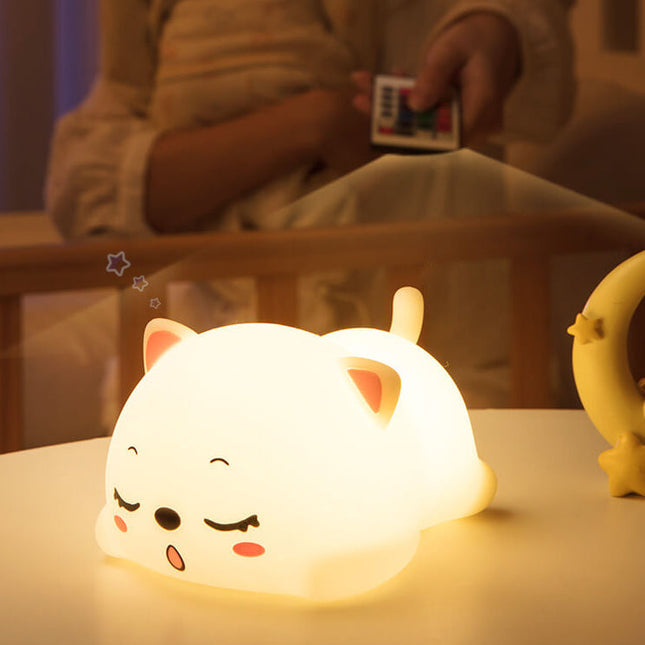 Silikone katte natlampe med farveskift