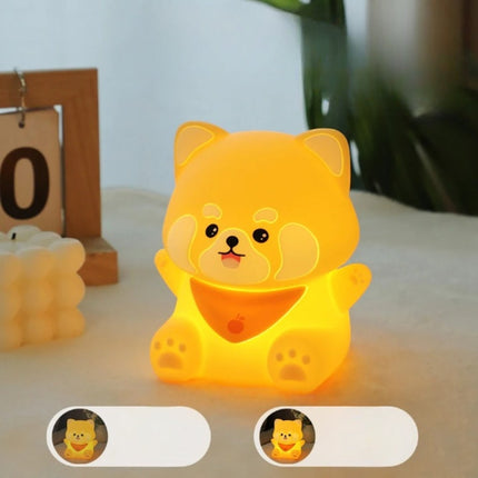 Kawaii hund natlampe i blød silikone