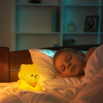 Kawaii hund natlampe i blød silikone