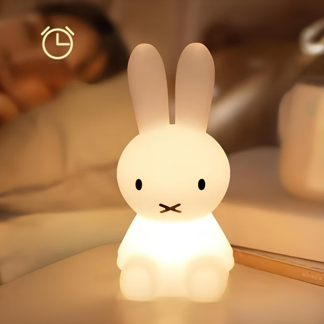 Sød kanin natlampe med timer funktion