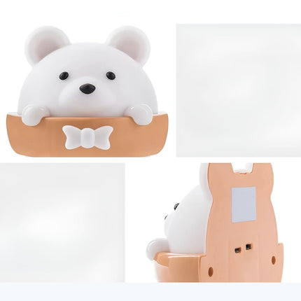Genopladelig bamse natlampe med dæmpbart lys