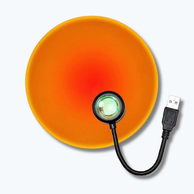 Mini USB projektorlampe med solnedgangseffekt