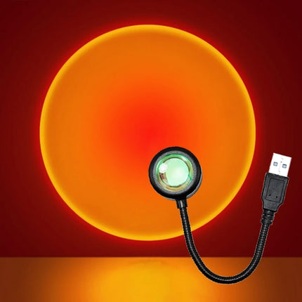 Mini USB projektorlampe med solnedgangseffekt