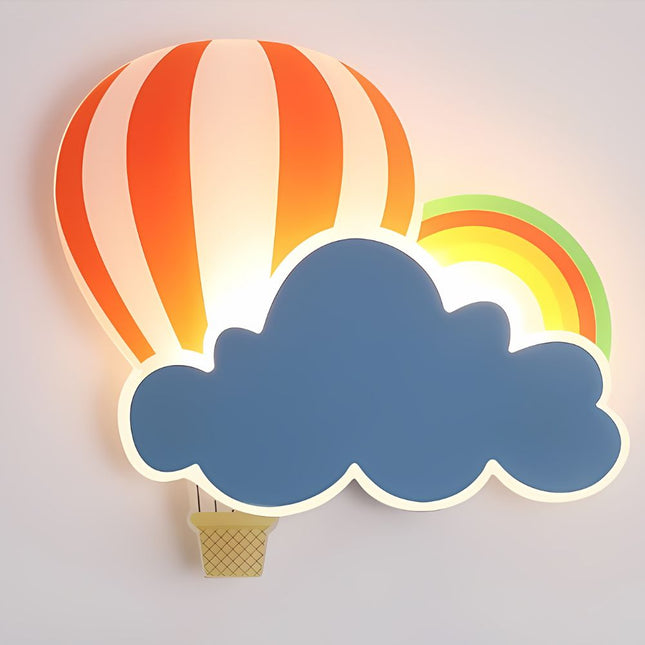Børnevæglampe med luftballon og sky