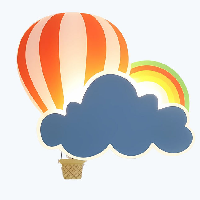 Børnevæglampe med luftballon og sky