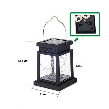 Bærbar solcelle lanterne til udendørs brug