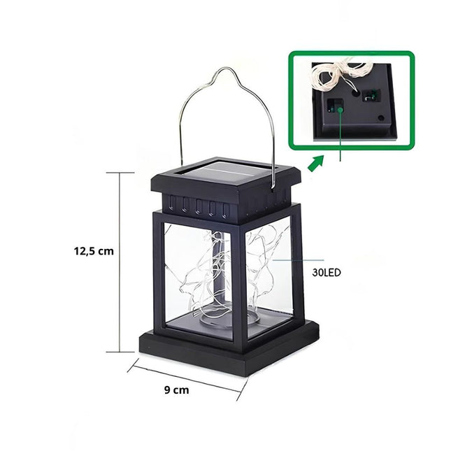 Bærbar solcelle lanterne til udendørs brug
