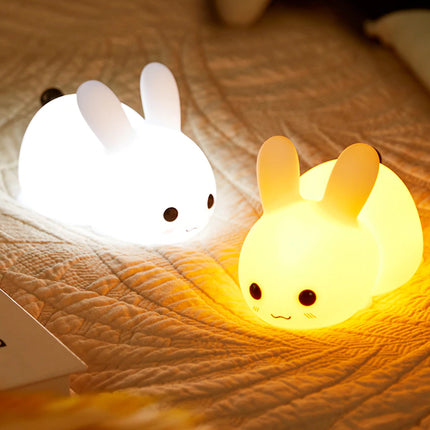 Silikone kanin natlampe med touch kontrol