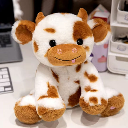 Sød ko plysdyr med LED lys