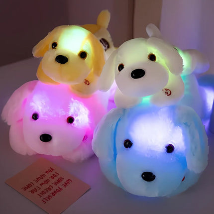 Lysende hundehvalp bamse med LED