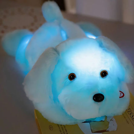Lysende hundehvalp bamse med LED