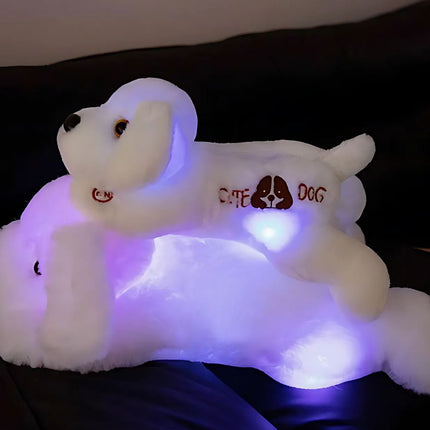 Lysende hundehvalp bamse med LED