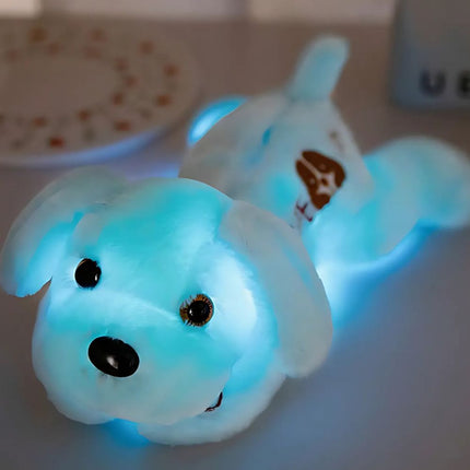 Lysende hundehvalp bamse med LED
