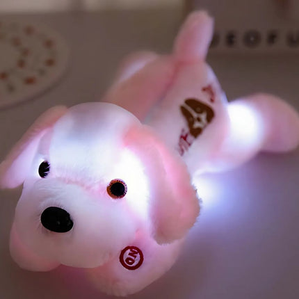 Lysende hundehvalp bamse med LED