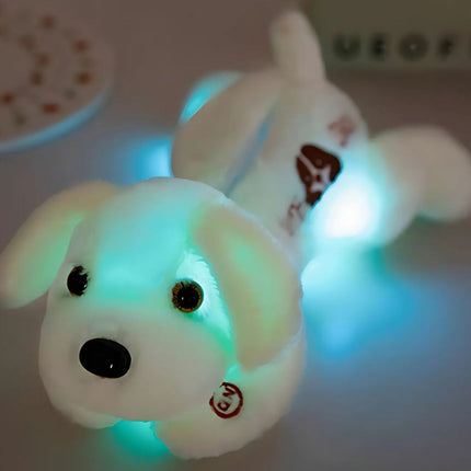 Lysende hundehvalp bamse med LED