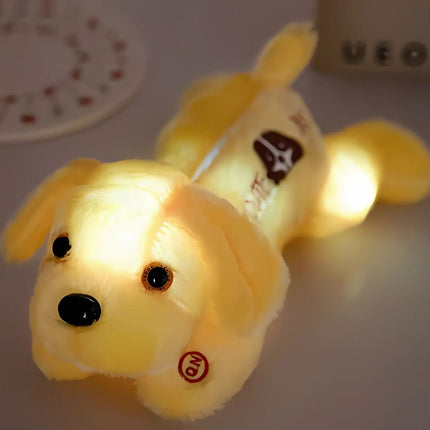Lysende hundehvalp bamse med LED