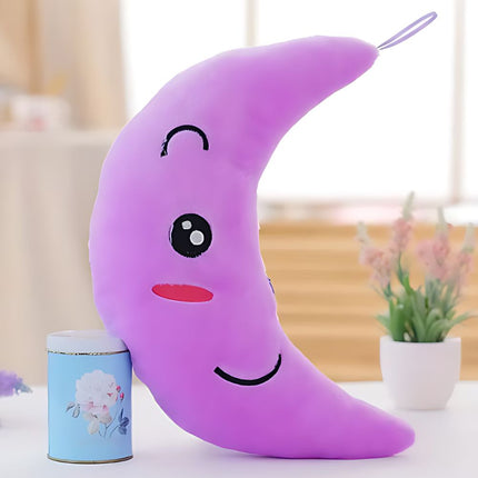 Lysende måne bamse pude til børn