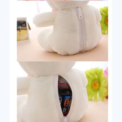 Lyserød bamse plysdyr med LED lys