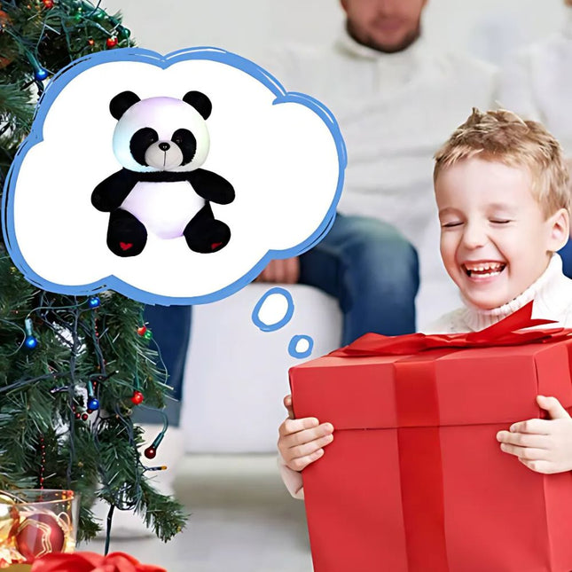 Panda bamse med indbygget LED lys