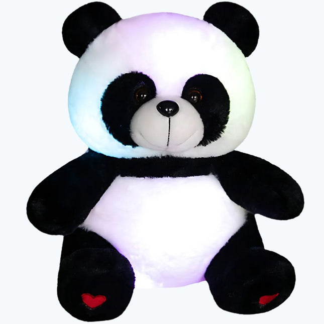 Panda bamse med indbygget LED lys