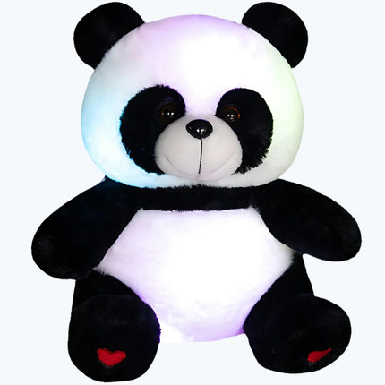 Panda bamse med indbygget LED lys