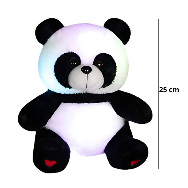 Panda bamse med indbygget LED lys