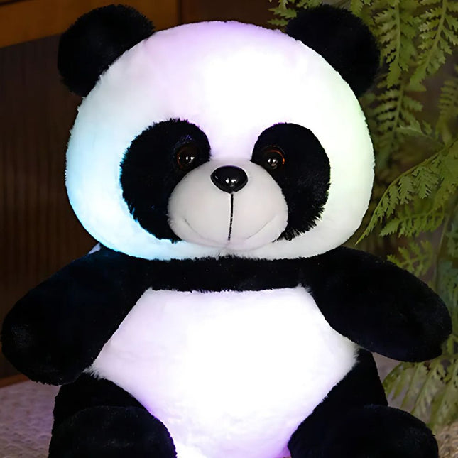Panda bamse med indbygget LED lys