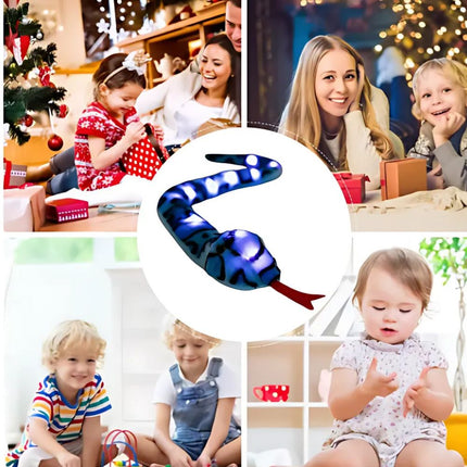 Plys slange natlampe til børn grøn