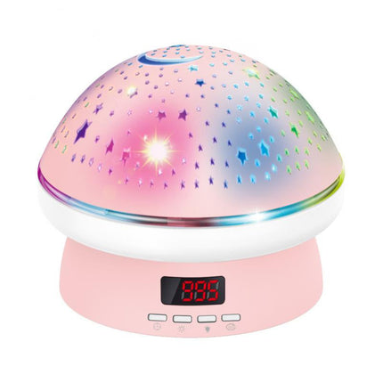 Svampe natlampe med stjernehimmel projektor