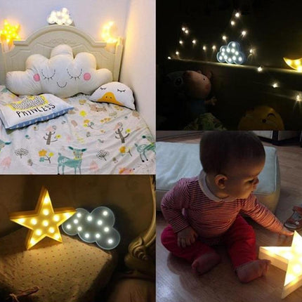 Stjerneformet LED væglampe til børneværelset