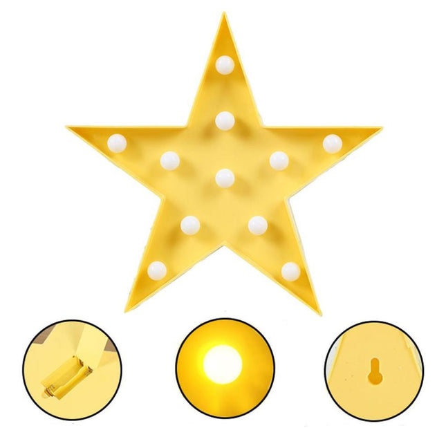 Stjerneformet LED væglampe til børneværelset