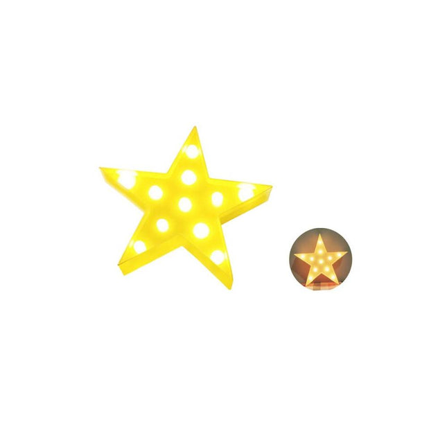 Stjerneformet LED væglampe til børneværelset