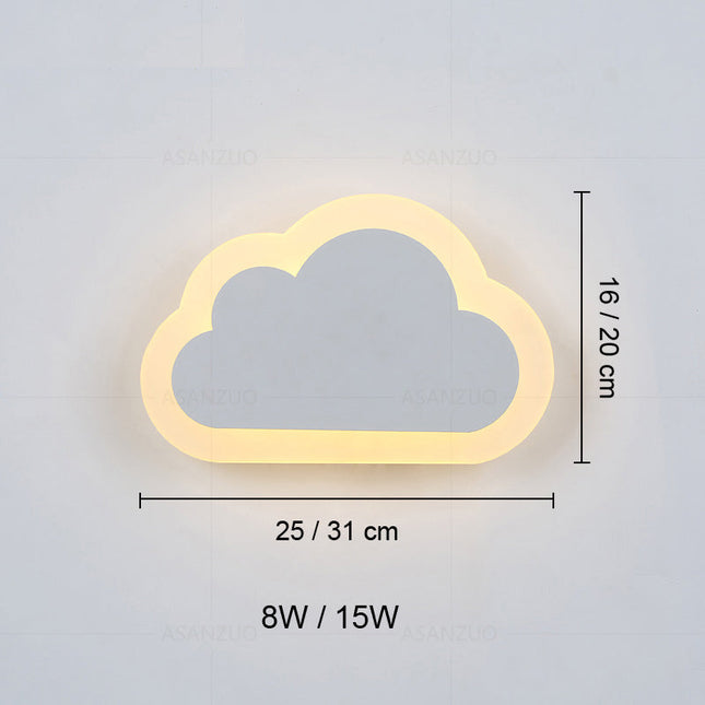 Moderne sky væglampe med LED lys