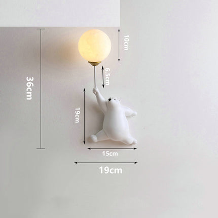 Sød bjørne væglampe til børneværelset