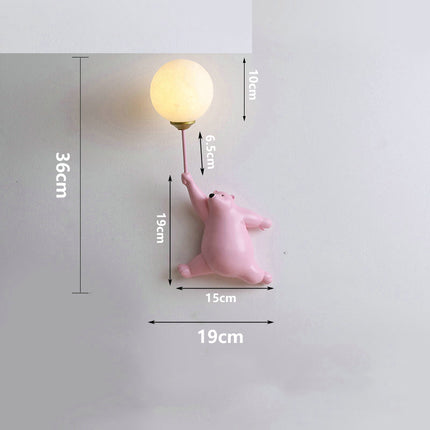 Sød bjørne væglampe til børneværelset