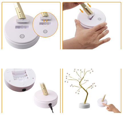 Dekorativt lystræ med LED lys