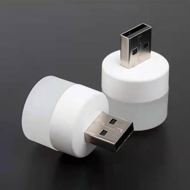Mini trådløs rund LED USB lampe